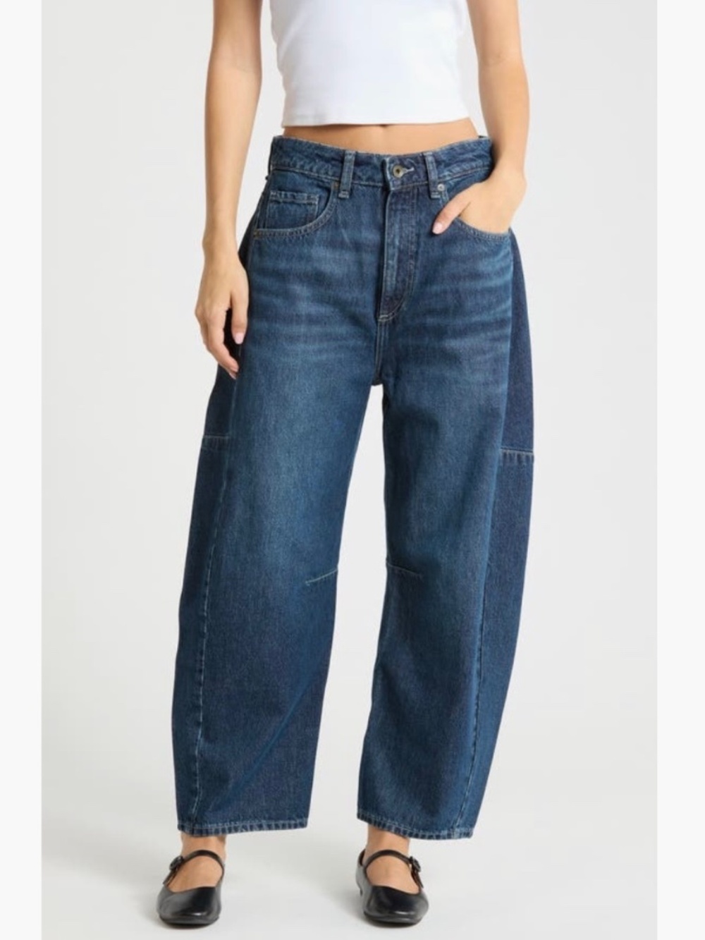 rag & bone Chase High Rise Crop Barrel Leg Jeans Grafton SZ 27
